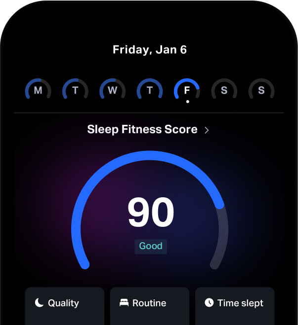 The Eight Sleep app with health statistics