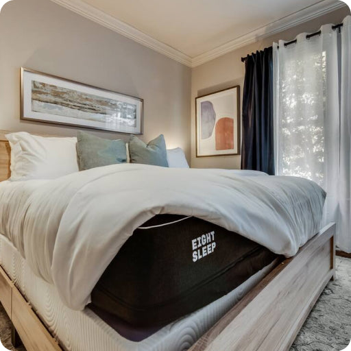 Bogart Condo bedroom with an Eight Sleep Pod